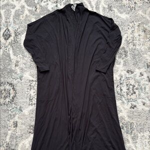 Athleta Oversized Long Black Duster